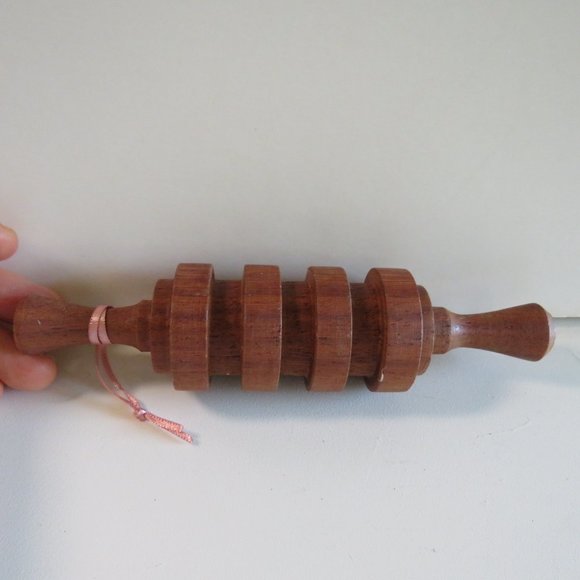 Office Mini Wood Grooved Rolling Pin 6 Long Clay Pastry Decore Poshmark